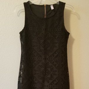Black Lace Sleeveless Dress
